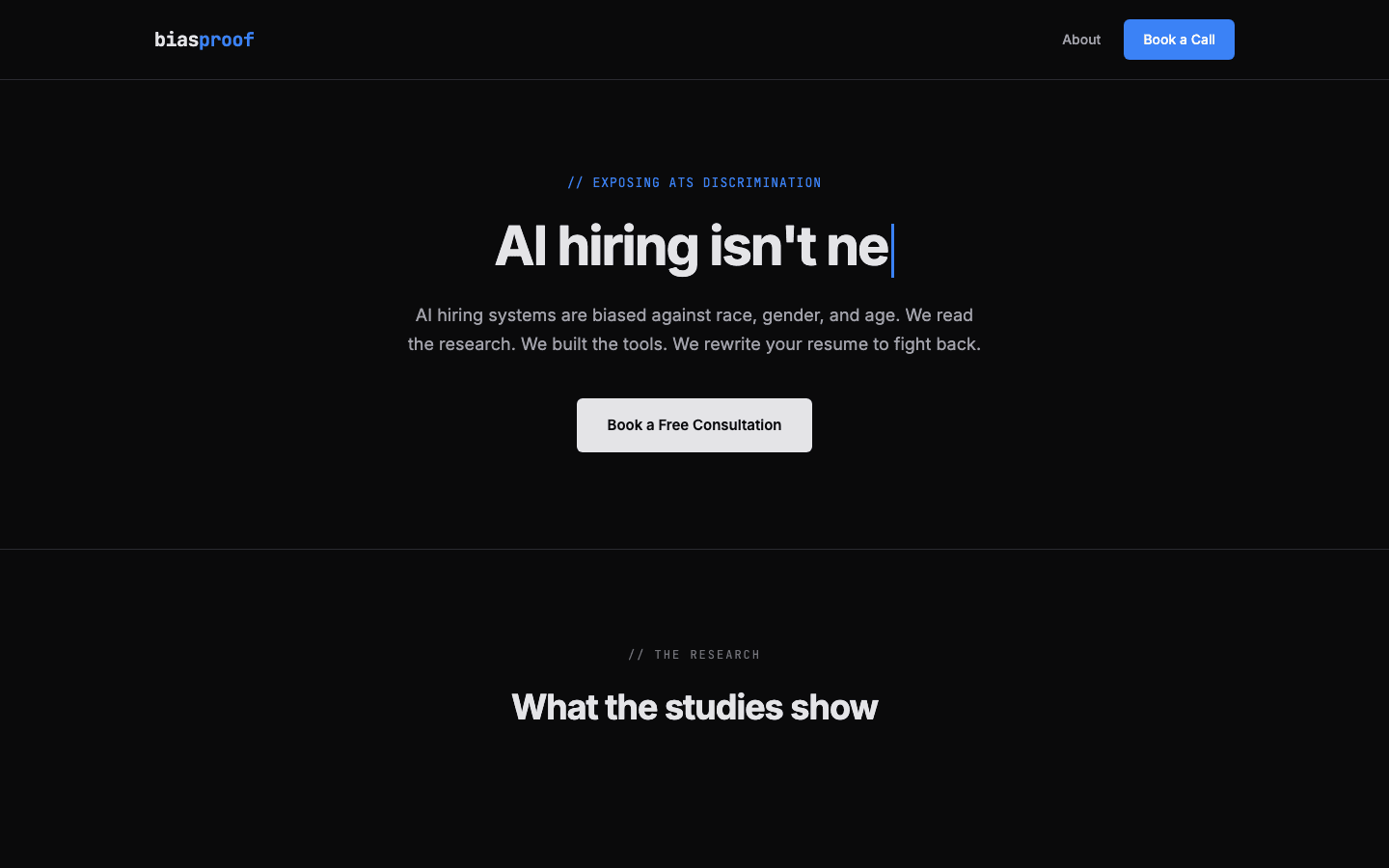 BiasProof website