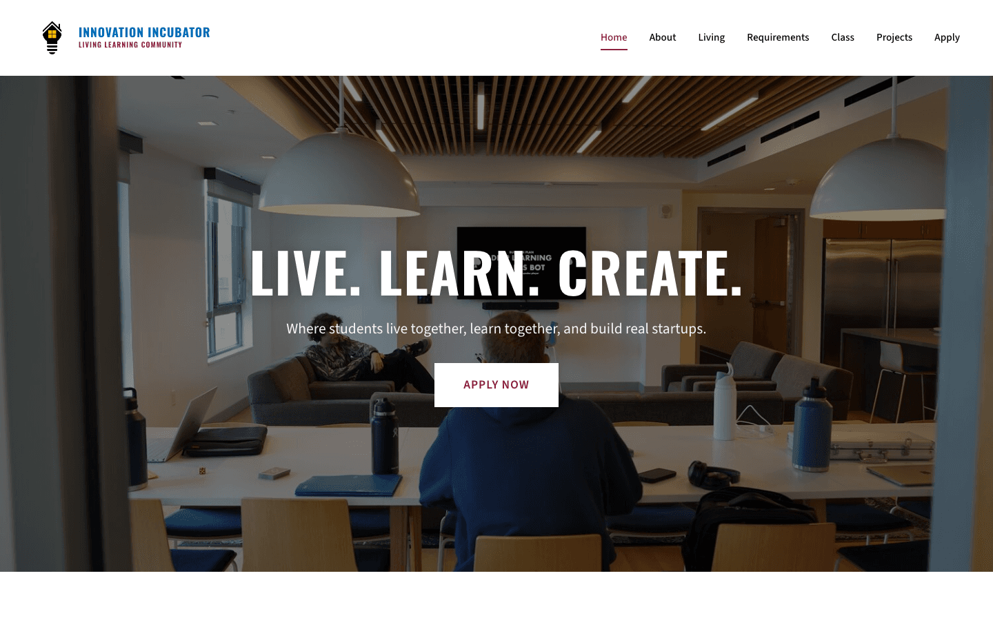 Innovation Incubator website